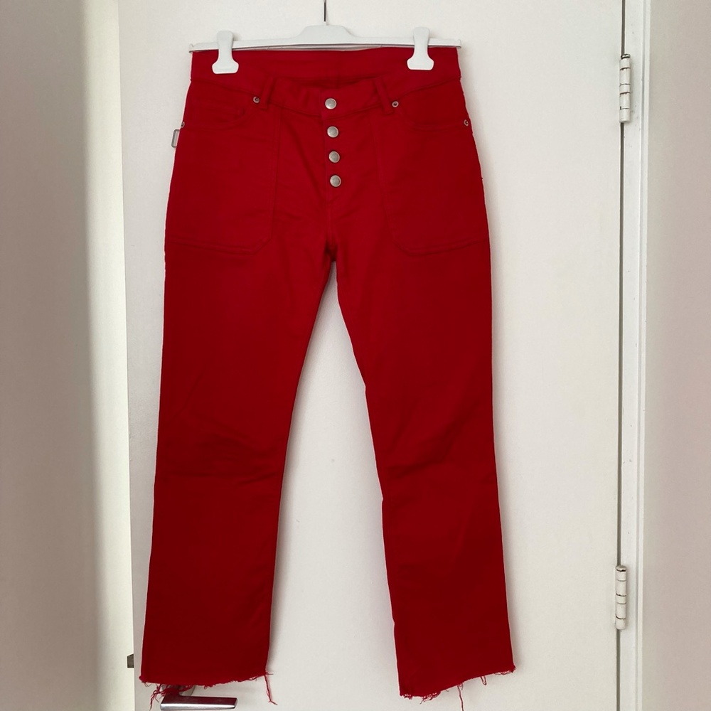 Zadig & Voltaire stretch red denim jeans size 28